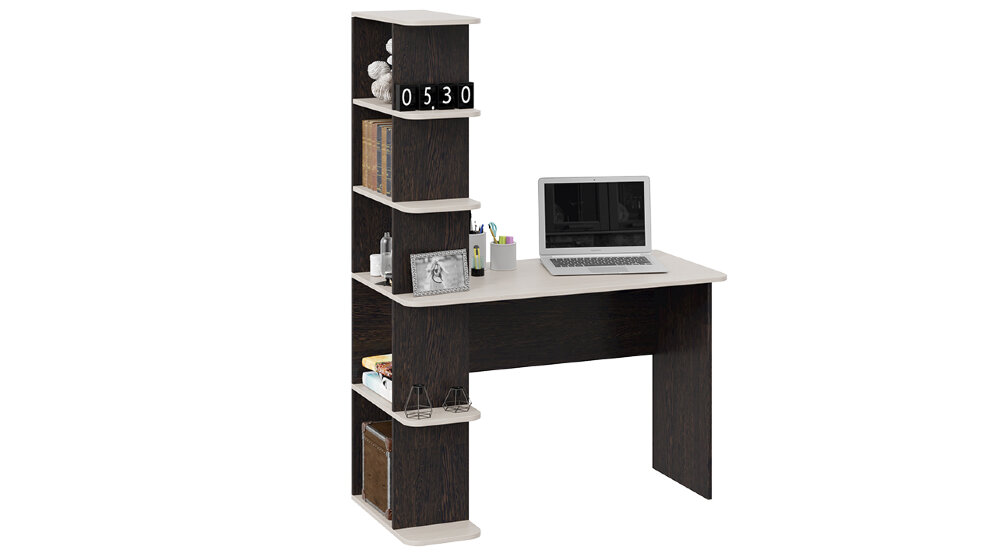 Стол письменный тип 4, Дуб Молочный/Венге Цаво 