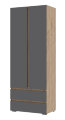 Шкаф 2-х створчатый ШК-01 Хелен, Графит 