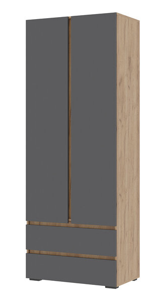 Шкаф 2-х створчатый ШК-01 Хелен, Графит 