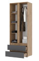 Шкаф 2-х створчатый ШК-01 Хелен, Графит 