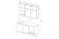 Кухонный гарнитур Альба макси 2, 180 см 
