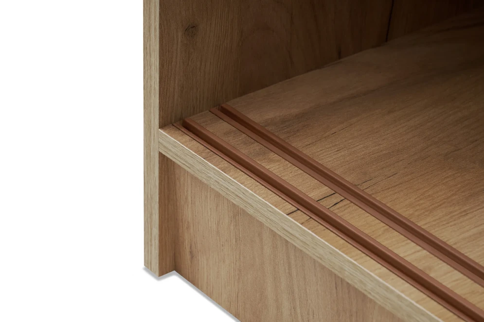 Шкаф-купе с антресолью Роджина дуб крафт / белый глянец  