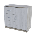 Комод с 3 ящиками и 1 створкой Басса, крафт серый 