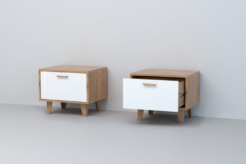 Тумба прикроватная на ножках Т-5 ЭГО, Дуб Крафт 