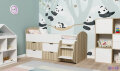 Детская кровать-чердак Малыш-7, ясень-белое дерево 