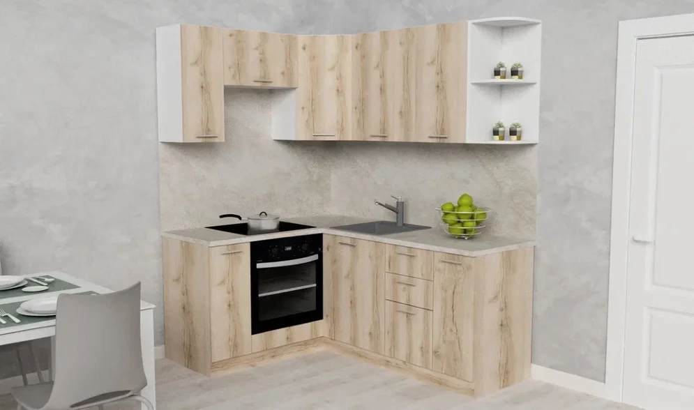 Модульная кухня АТР, дуб делано натуральный (150х170 см)  