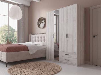 Шкаф четырехдверный Svetlana Loft, сосна белая