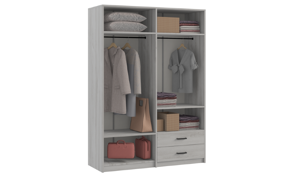 Шкаф четырехдверный Svetlana Loft, сосна белая 