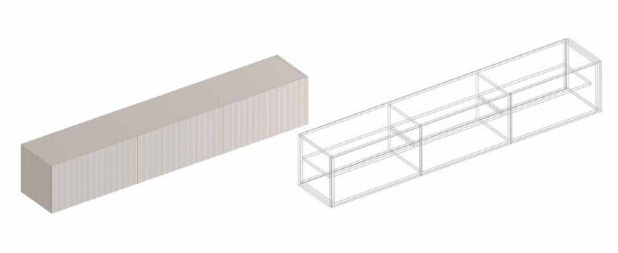 Тумба ТВ подвесная 2000 Тефия 