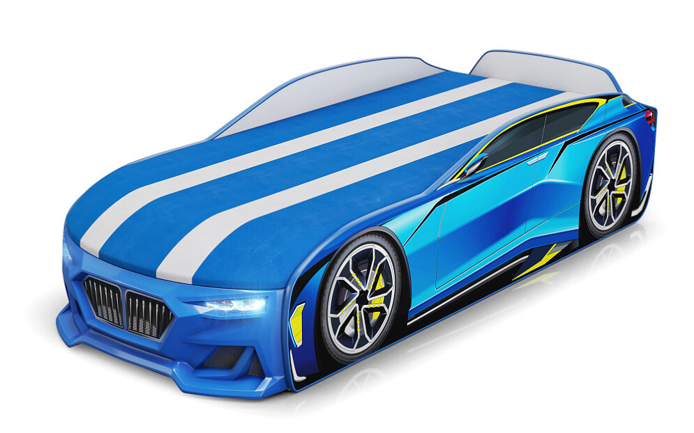 Кровать-машина Boxter-New голубой 