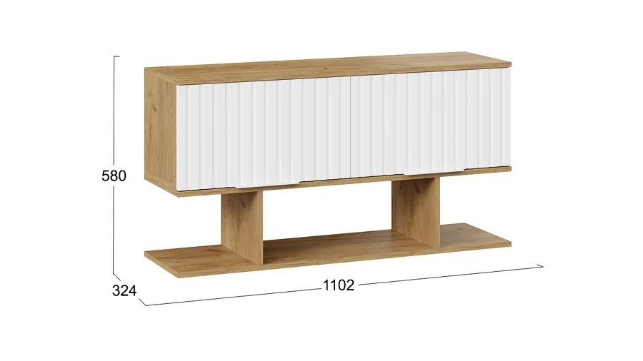 Шкаф настенный с полкой 1100 Хилтон, Дуб Крафт 