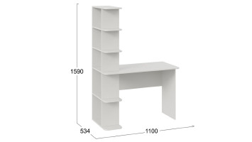Стол письменный тип 4, Белый Ясень