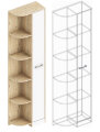 Шкаф-стеллаж Милана 