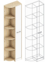 Шкаф-стеллаж Милана