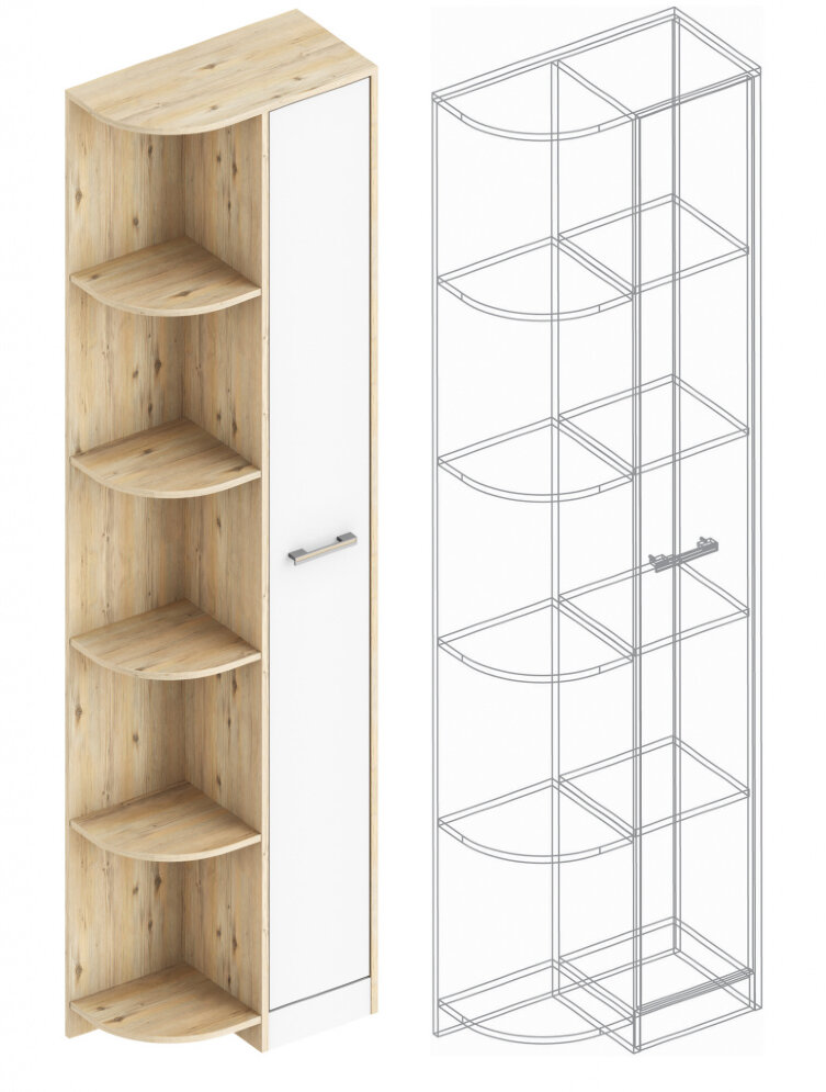 Шкаф-стеллаж Милана 