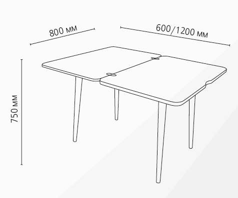 Стол обеденный раскладной Прага 6 опора массив МТ9  