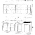 Кухонный гарнитур Белый Вегас, 1600 мм (арт.6) 