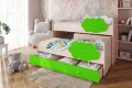 Кровать выкатная Соник, лайм 