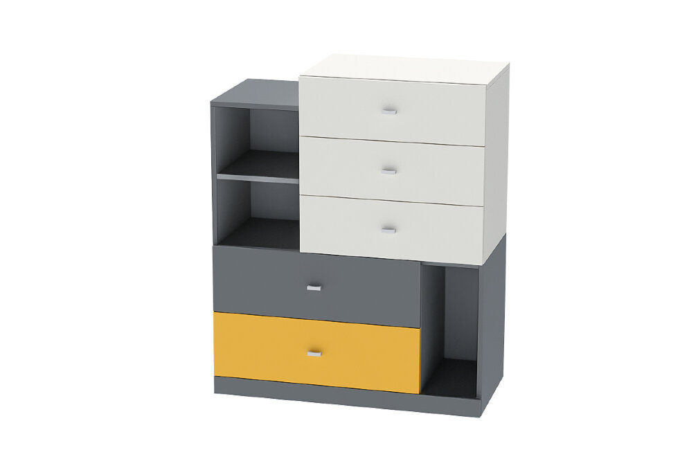 Комод 5 ящиков К-1 Клео, солнечный 