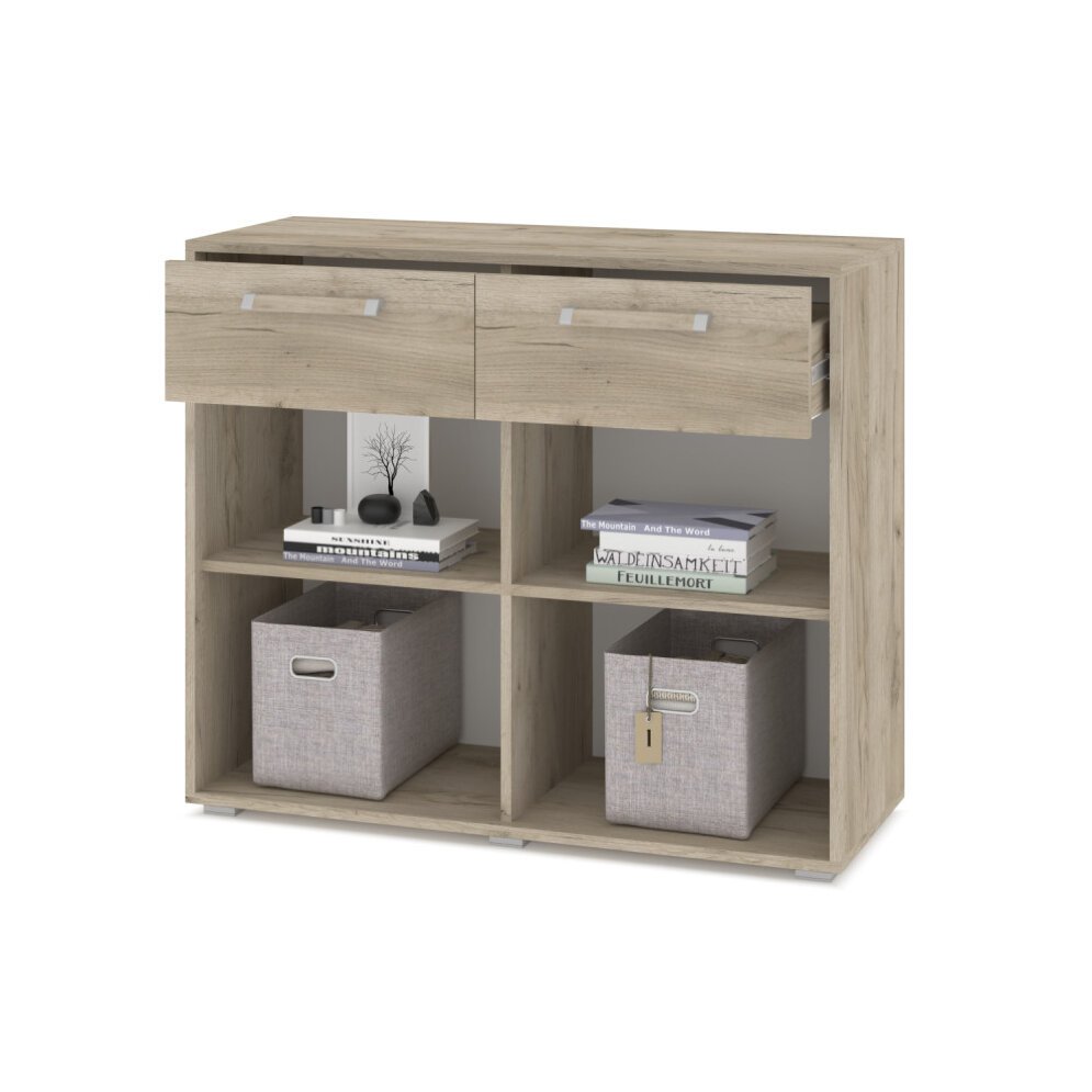 Комод 1000 Флорида, Белый, Серый дуб 