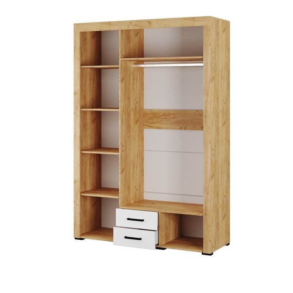 Шкаф 3х-створчатый Адель, дуб крафт золотой + белый 