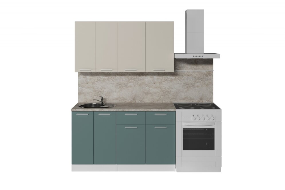 Кухонный гарнитур Глория медиум, 140 см 