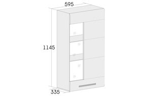 Шкаф-витрина малая Кельн 