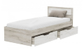 Кровать Гармония 0,9 КР-608 с ящиками, Крафт 