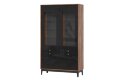 Шкаф-сервант ШКС-2 Brass (Брасс), черный глянец 