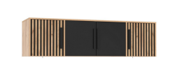 Тумба 4-х дверная 83.10 Вегас, Дуб золотой/Черный​
