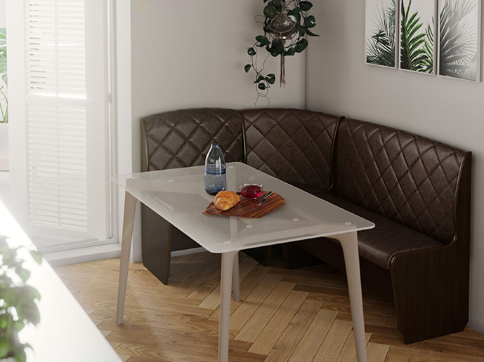 Кухонный уголок Барон (эко-кожа), венге + беж 