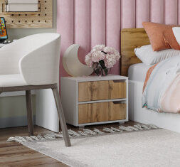 Тумба Харви, белый/вотан