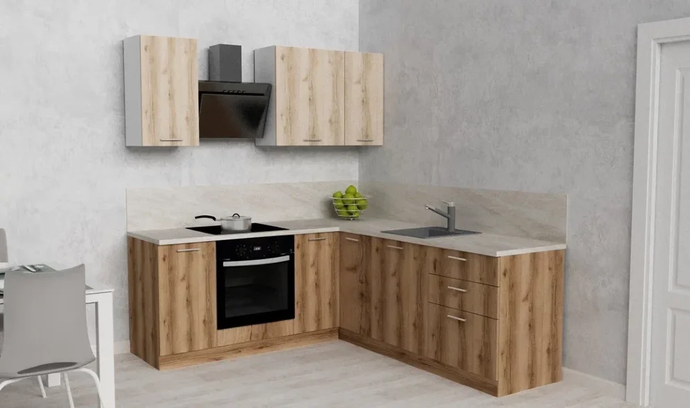 Модульная кухня АТР, дуб делано/дуб делано натуральный (200х220 см) 