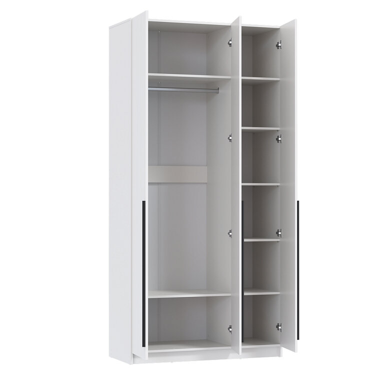 Шкаф 3-х створчатый 67.08 Брандо, МДФ белый (h 248 см)  