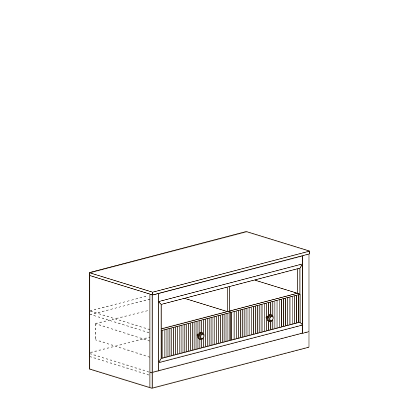 Тумба многоцелевая №956 Нельсон, Серый камень 