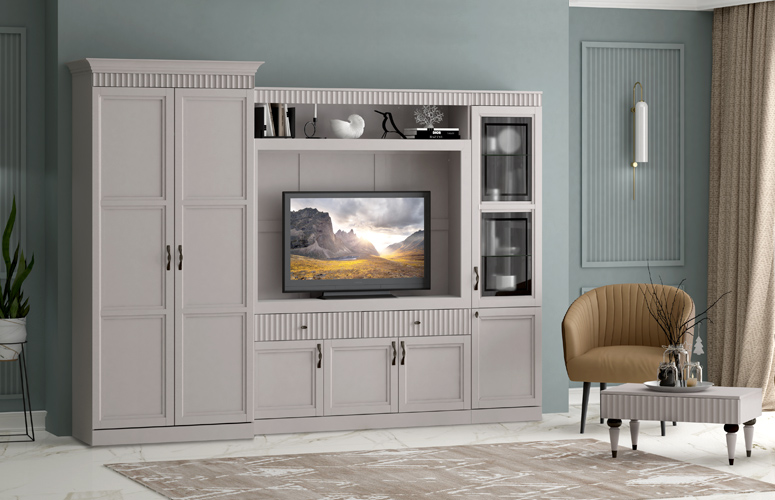 Тумба многоцелевая №956 Нельсон, Серый камень 