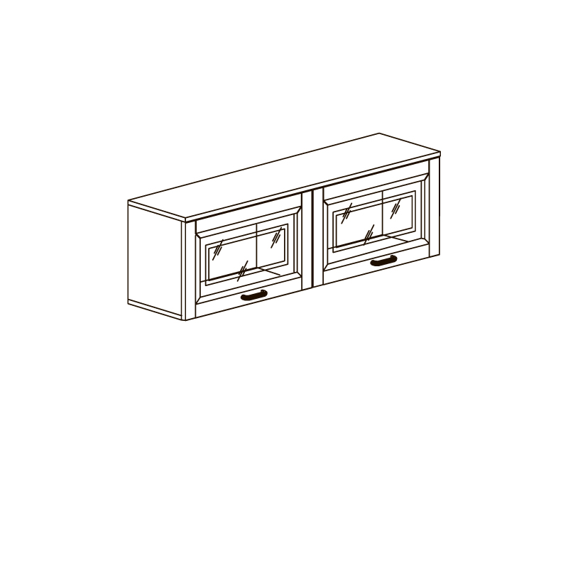 Шкаф навесной №957 Нельсон, Серый камень 