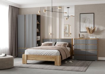 Модульная спальня Хелен, Графит (Комплект 1)