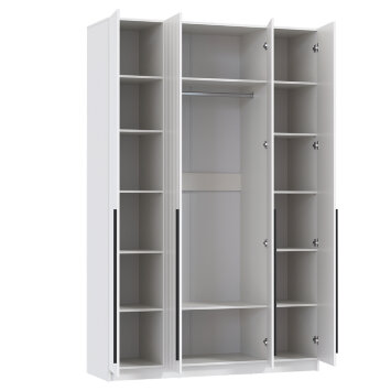 Шкаф 4-х створчатый 67.09 Брандо, МДФ белый