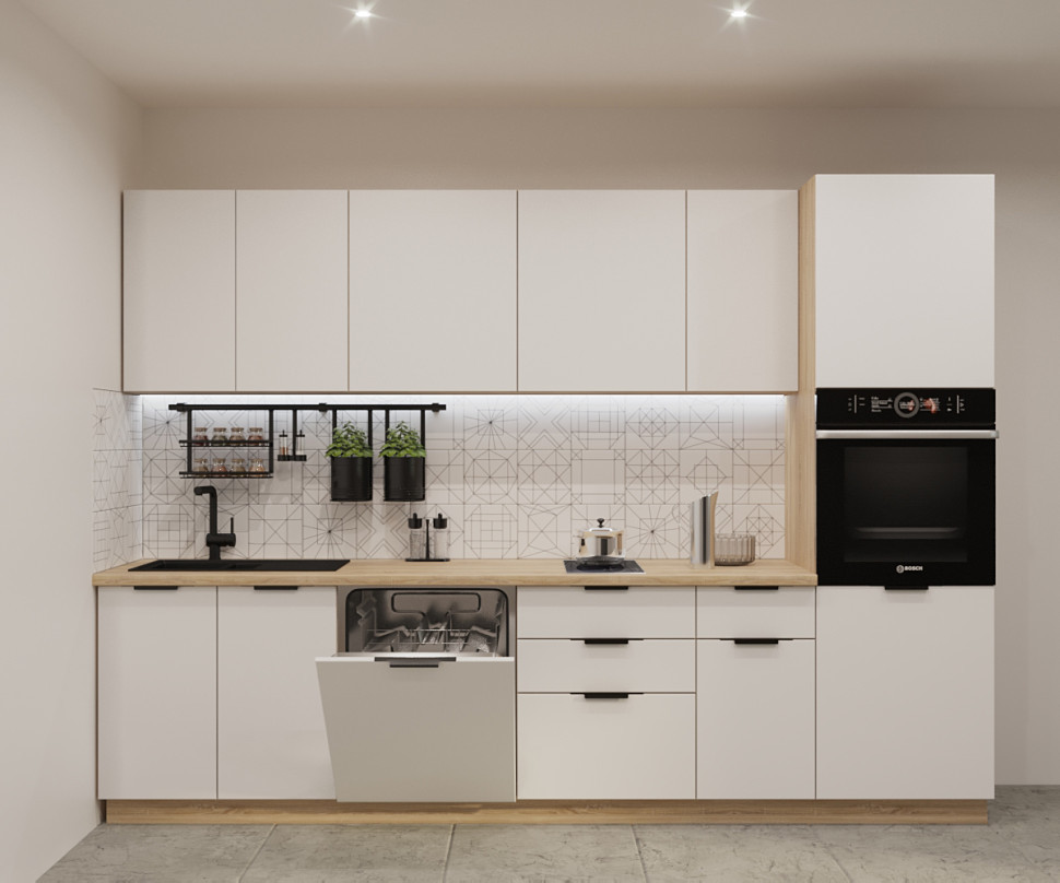 Кухонный гарнитур Фаска Тальк 2900 мм (арт. 3) 