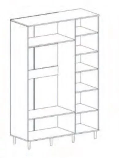 Шкаф трехдверный Денвер 