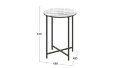 Стол журнальный Порто, Стекло Мрамор белый ДП 1-03-04 ДП 1-03-04