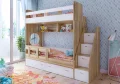 Кровать 2-х ярусная Юниор-1, Ясень/Белый  