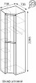 Шкаф угловой Твист №23 