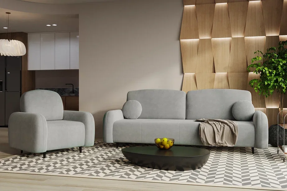 Диван на независимом пружинном блоке Монблан 