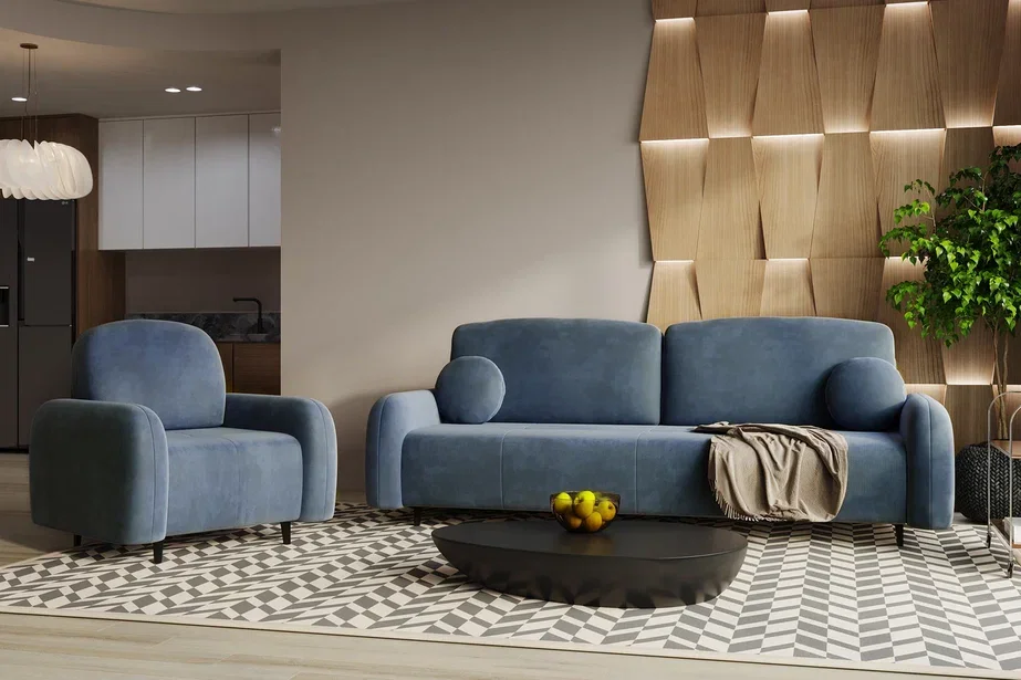 Диван на независимом пружинном блоке Монблан 