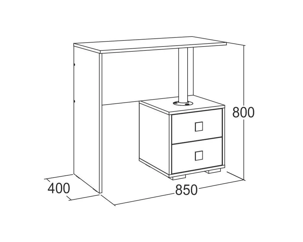 Стол туалетный Ольга-17 