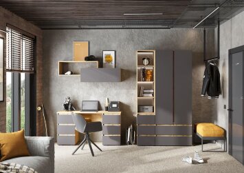 Модульная детская Хелен, Графит (Комплект 2)