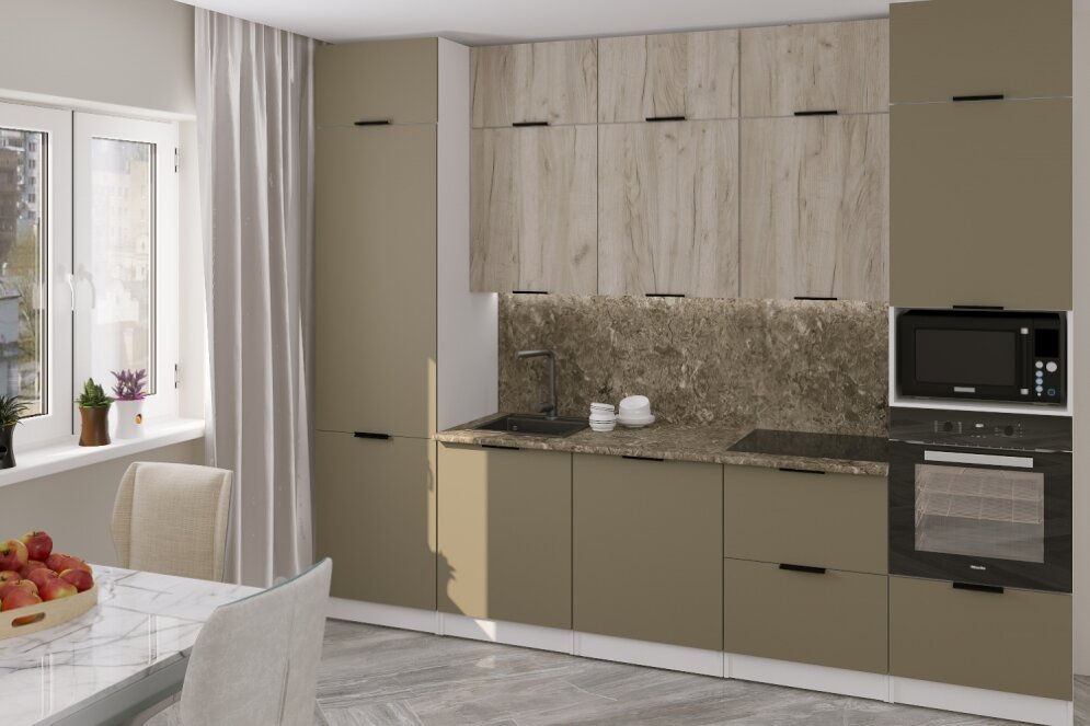 Кухонный гарнитур Альба экстра, 300 см 