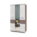 Шкаф трехстворчатый с зеркалом В31 Виора, Ясень Шимо 